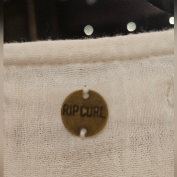 Brand New Rip Curl Romper, 100% cotton, white, NWT, coverup, M - Picture 4 of 10
